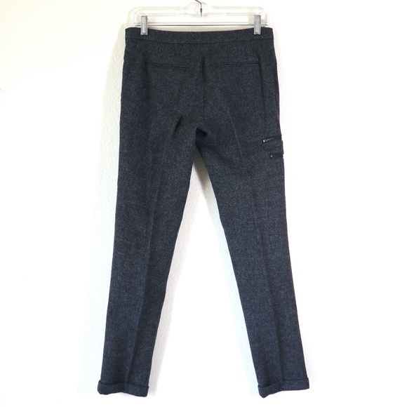 Mid-rise wool slacks (lined) w/tapered cuffed legs - Picture 10 of 10